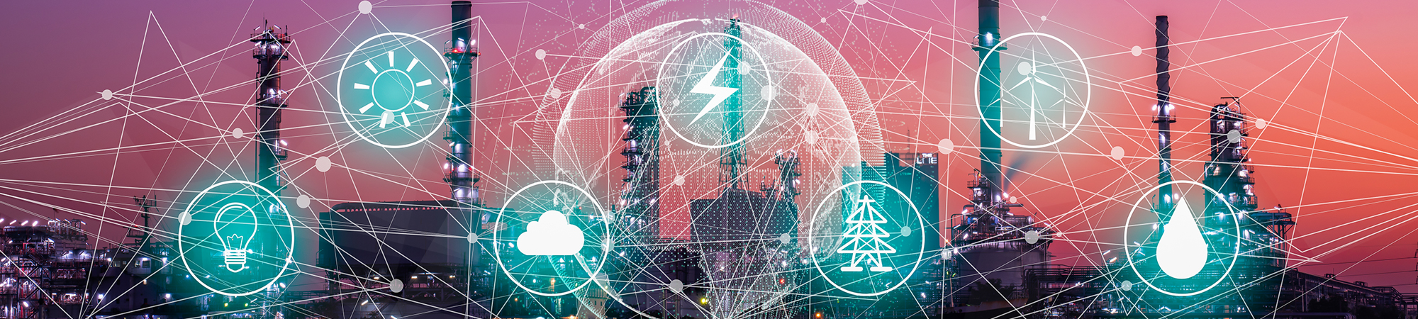 2021 electricity & natural gas rate increases header image with glowing icons